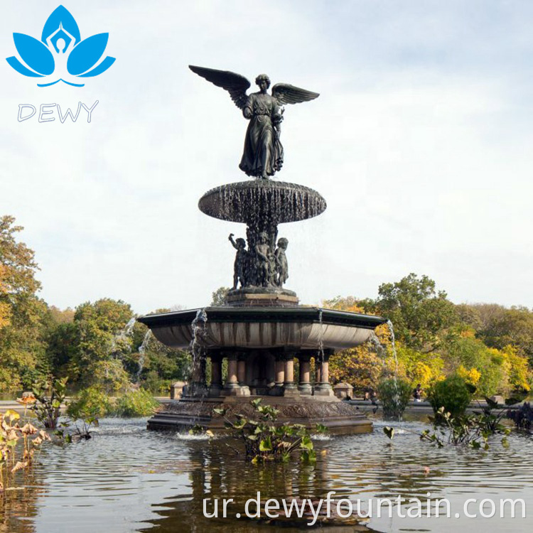 2020 ہاٹ اسٹائل فرشتہ مجسمہ کانسی کا فاؤنٹین برائے فروخت DW-41